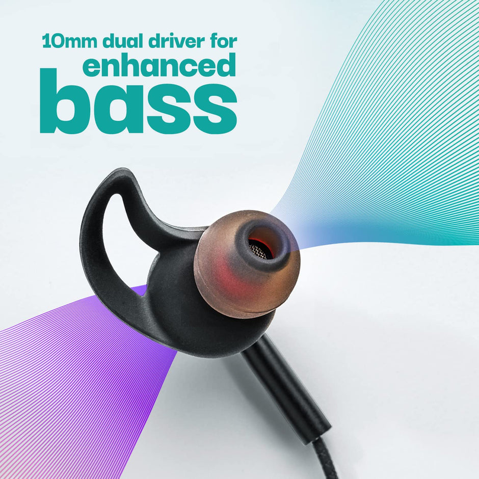 Vibez by Lifelong 2-in-1 Wireless & Wired Earphones with Extra Bass