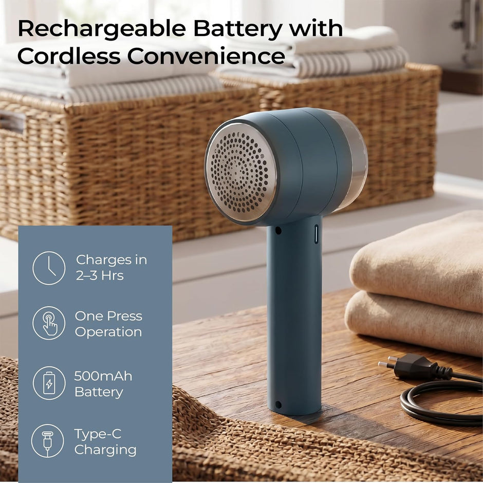 Lifelong Electric Lint Remover with Digital Display | 3 Speeds, 6800RPM, 6-Leaf Blade