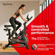 Lifelong Fit Pro Spin Fitness Bike for Home | Exercise Bike for Cardio Workout with 7 KG Flywheel, Adjustable Resistance & LED Display | Cushioned Adjustable Seat | Non-Slip Pedals | Max User Weight 120 KG