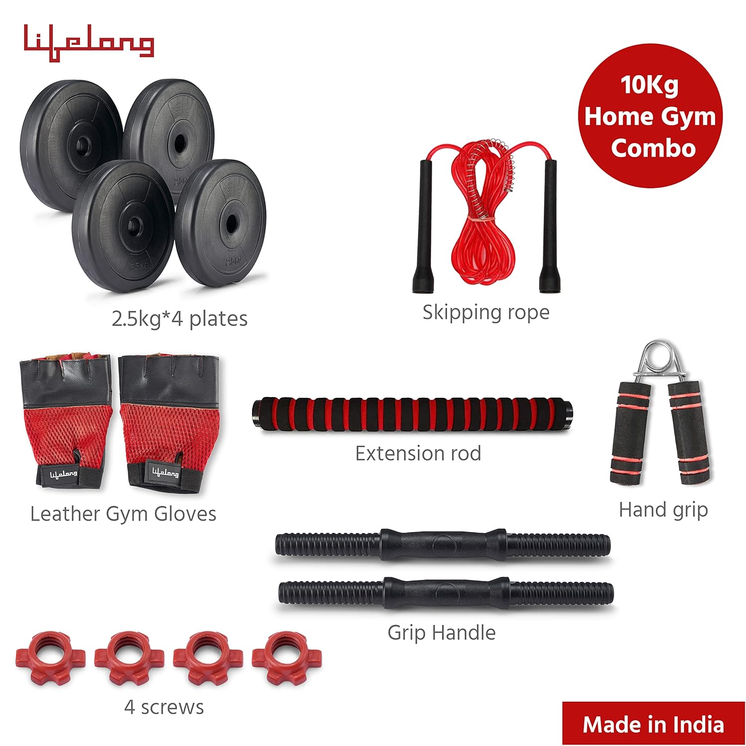 PVC Home Gym Set 10kg with Barbell & Dumbbells – Complete Workout Kit