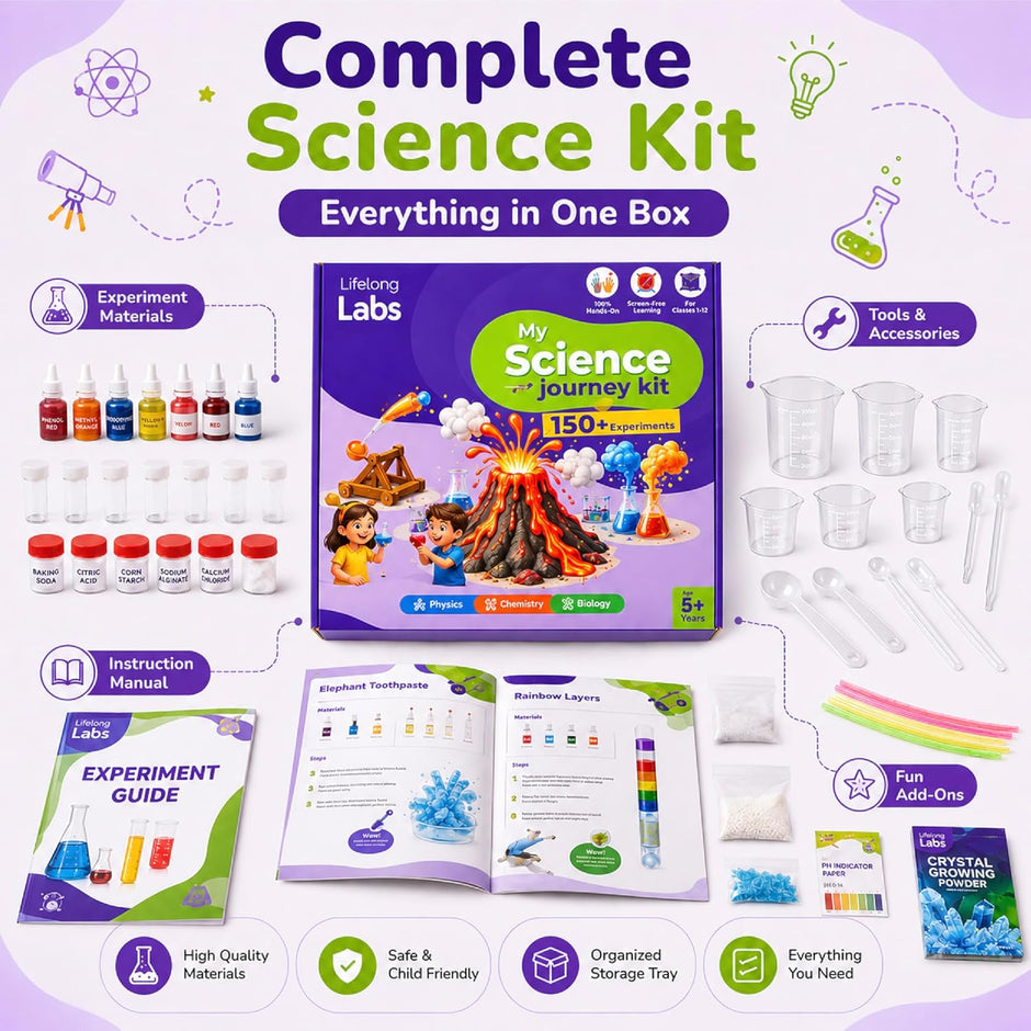 Lifelong Labs Science Kit | 150+ STEM Experiments for Kids Ages 6-15