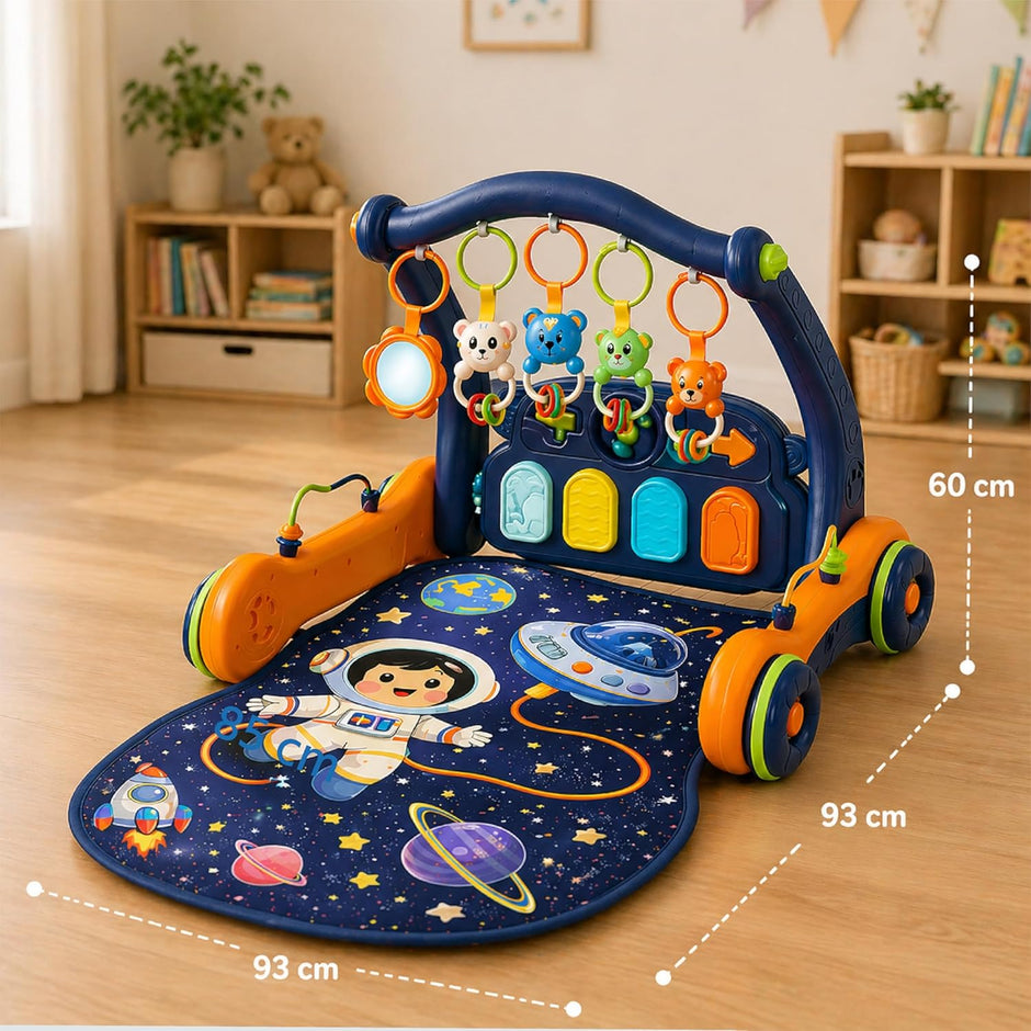 Lifelong Astro 2-in-1 Baby Playgym & Walker with Music, Lights & Hanging Toys
