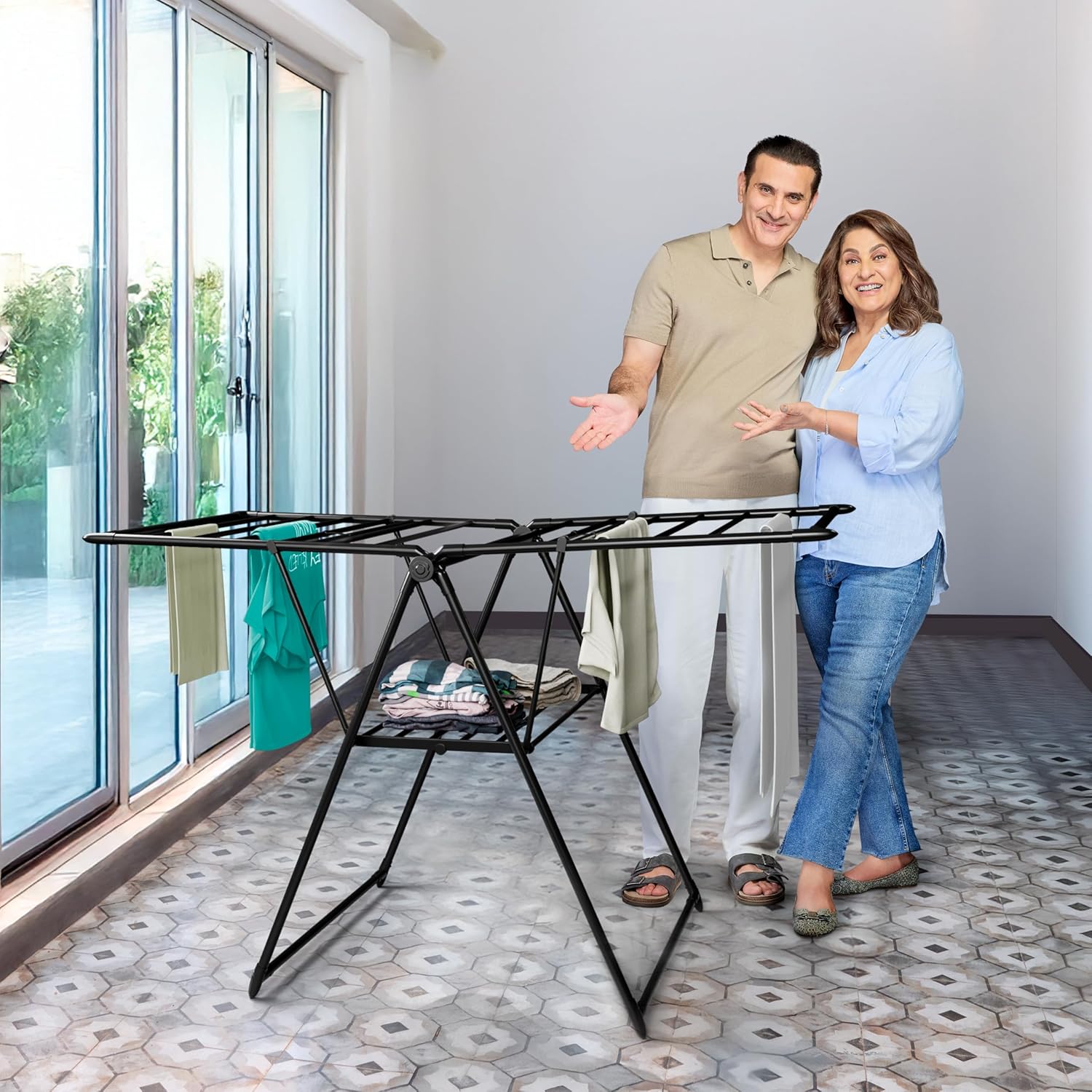 Lifelong Foldable Cloth Drying Stand | Rack for More Drying Space