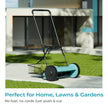 Lifelong 16-Inch Manual Lawn Mower, 5-Blade Reel Cutter with 30L Grass Catcher