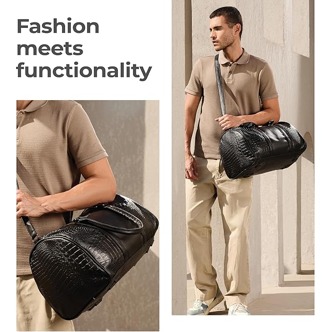 Lifelong Leatherette Weekender Duffle Bag – Stylish, Spacious & Carry-On Friendly