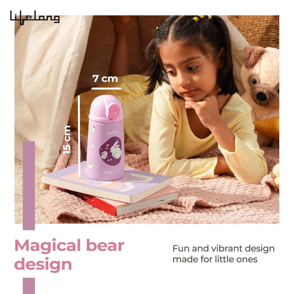 Lifelong Kids Double Walled Vacuum Insulated Bottle with Sippy Sipper