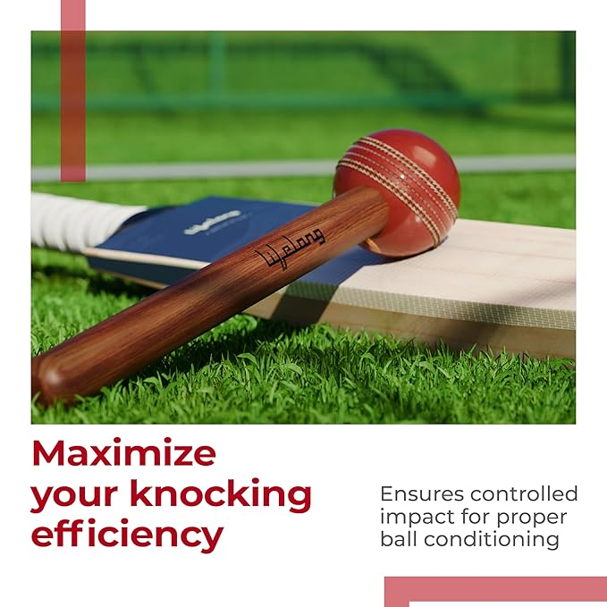 Lifelong Wooden Ball Mallet – Dual-Sided, Durable Wood, Perfect Weight for Cricket Ball Preparation