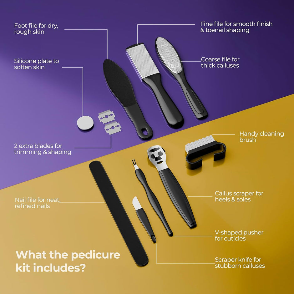 Lifelong 14-in-1 Electric Callus Remover for Feet | Rechargeable Pedicure Machine with Dead Skin Remover, Crack Heel Repair & Waterproof Design