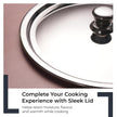 Lifelong Stainless Steel Cookware Set of 5 | Kadhai (2.2L), Fry Pan (1.4L), Saucepan (1.2L), Tope (1.4L) with SS Lid