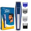 Lifelong Trim EZ Rechargeable Beard Trimmer for Men | SkinProtect Blades, Cordless Groomer with 4 Attachments, Type-C Charging & 60 Min Runtime