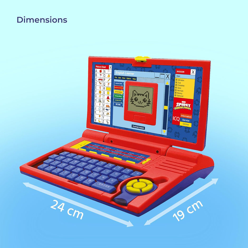 Lifelong Spiderman Kids Learning Laptop with 20 Educational Modes & Music