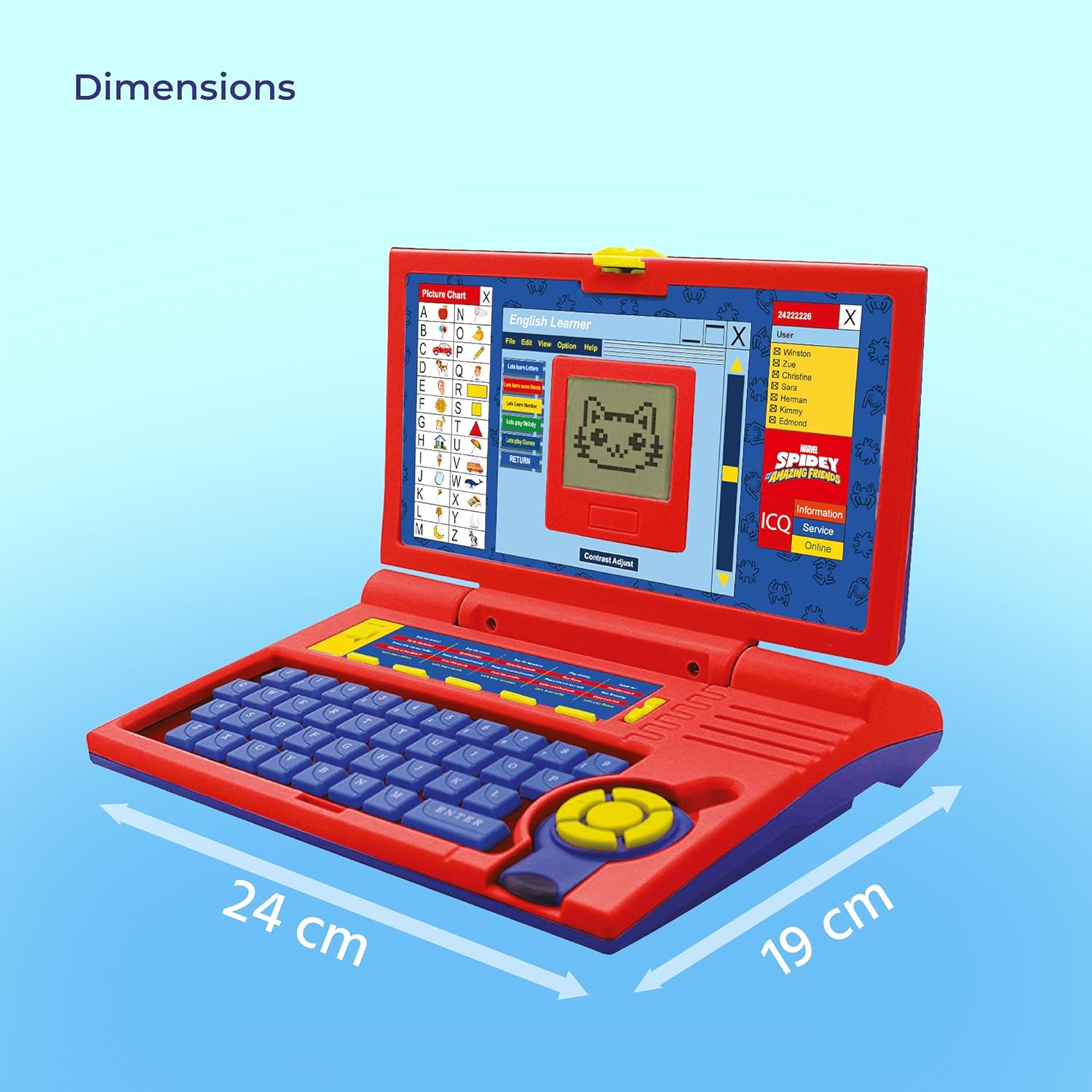 Lifelong Spiderman Kids Learning Laptop with 20 Educational Modes & Music
