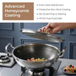 Lifelong Triply Honeycomb Kadhai 26 Cm | Extra Deep Stainless Steel | 3-Layered Nonstick Coating