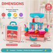 Lifelong Compact Kitchen Play Set with Portable Suitcase & 28 Cooking Accessories
