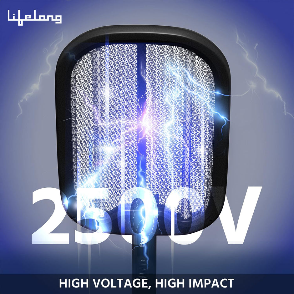 Lifelong 2-in-1 UV Light Mosquito Racket Bat and Mosquito Killer Lamp | 2500V