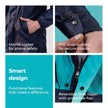 Lifelong Campaign Men's Polyester Waterproof Standard Length Raincoat