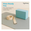 Lifelong Yoga Combo Set of 3 – 4mm Yoga Mat, 6ft Yoga Belt & Yoga Block for Men & Women