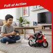 Lifelong RC Motorbike Toy with Lights, Music, 360° Stunts & Type-C Charging