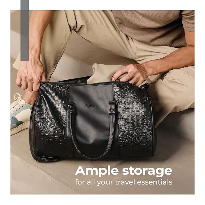 Lifelong Leatherette Weekender Duffle Bag – Stylish, Spacious & Carry-On Friendly