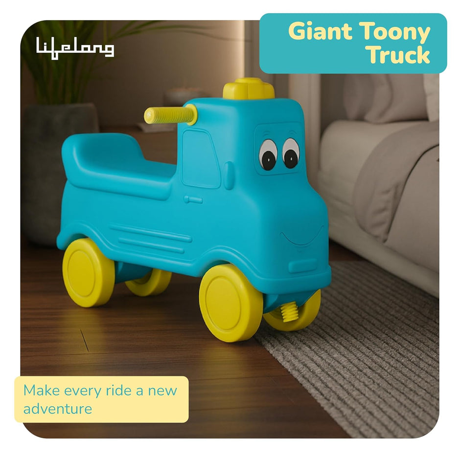 Lifelong Cuppy Toony Truck Ride-On Toy | Push Ride for Toddlers 1+ Year
