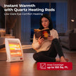 Lifelong 800 Watts Quartz Room  Heater for Bedroom | 2 Power settings