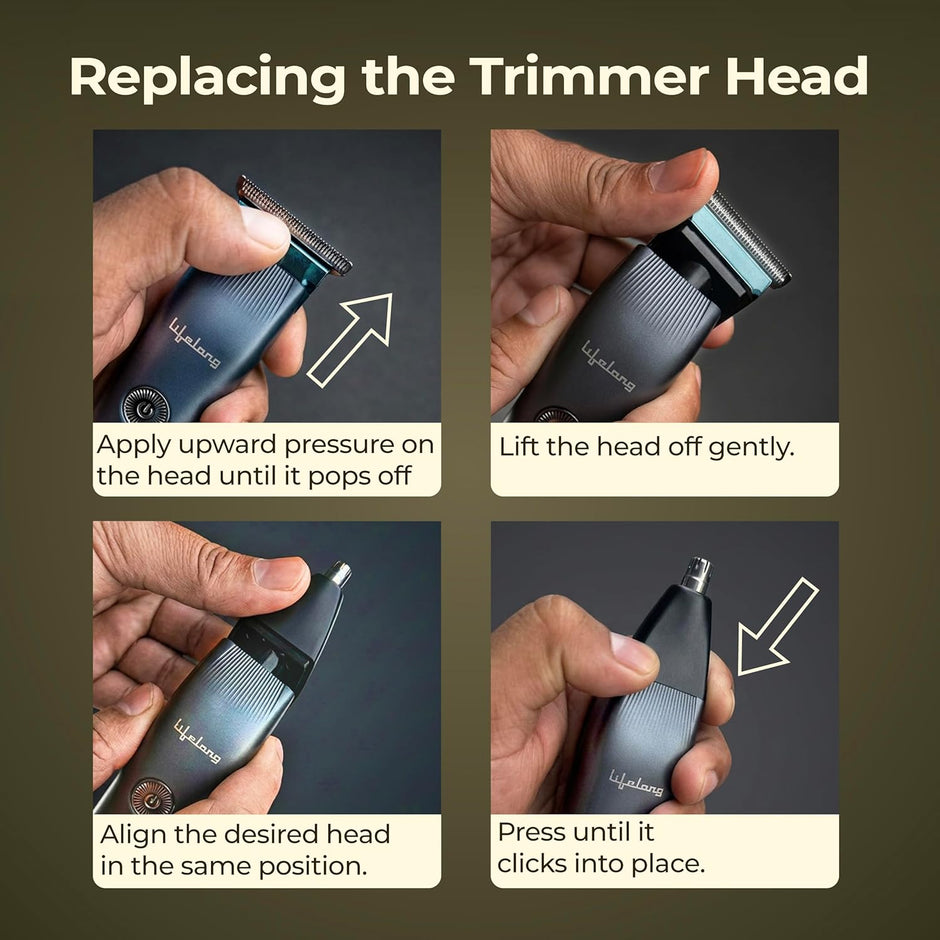 Lifelong Waterproof All-in-One Grooming Kit for Men with Type-C Charging