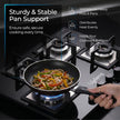 Lifelong 4 Burner Built-In Hob | 8mm Thick Toughened Glass | 360° Multidirectional Gas Inlet