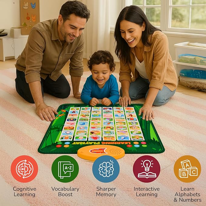 Lifelong Cuppy Bilingual Talking Playmat | English & Hindi Educational Mat for Kids