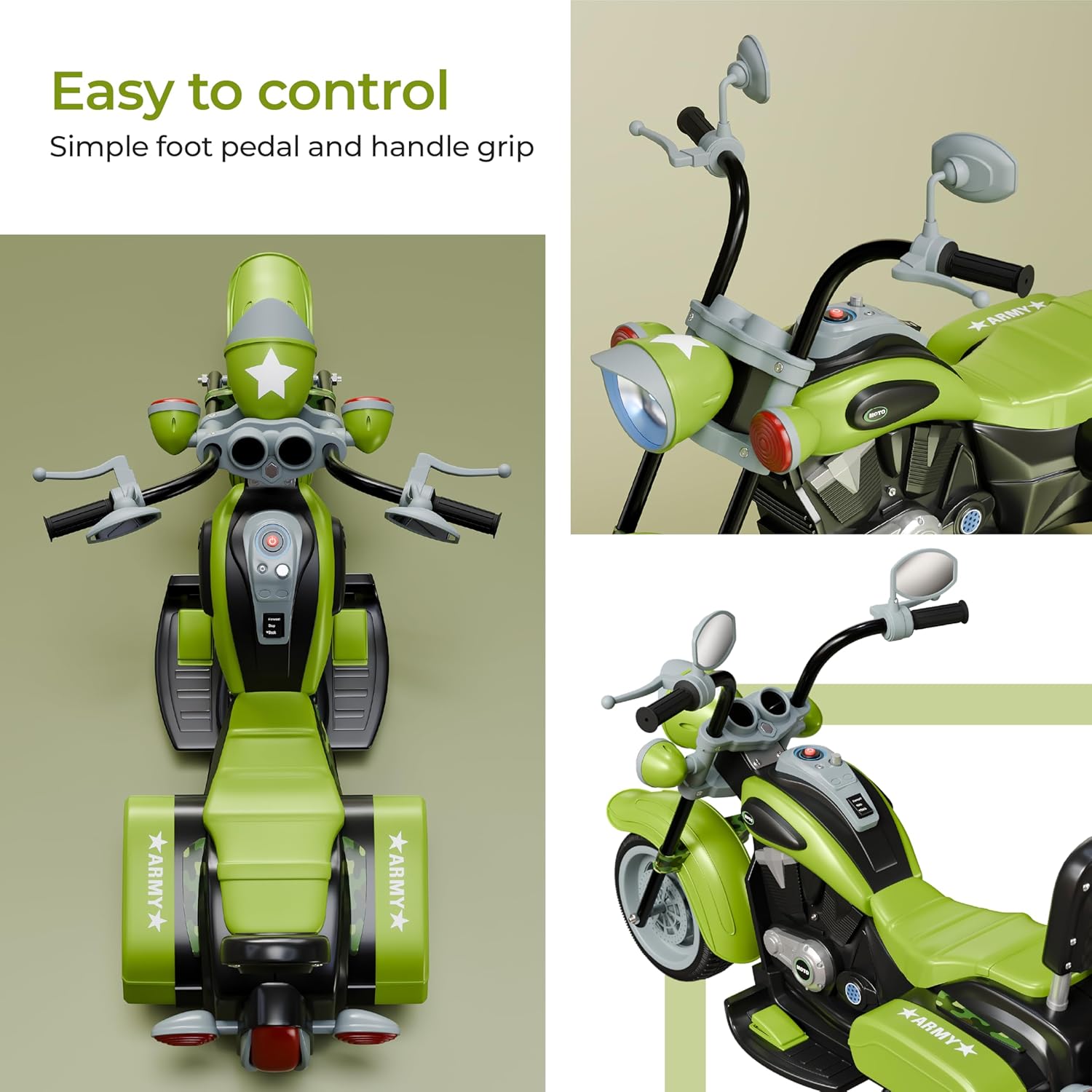 Lifelong Royal Electric Ride-On Bike for Kids – Rechargeable 3-Wheel Motorbike with Light & Music, 1–6 Years