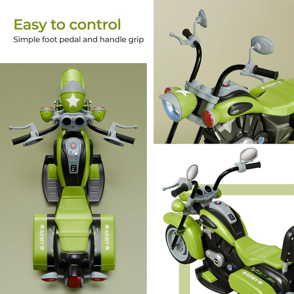 Lifelong Royal Electric Ride-On Bike for Kids – Rechargeable 3-Wheel Motorbike with Light & Music, 1–6 Years