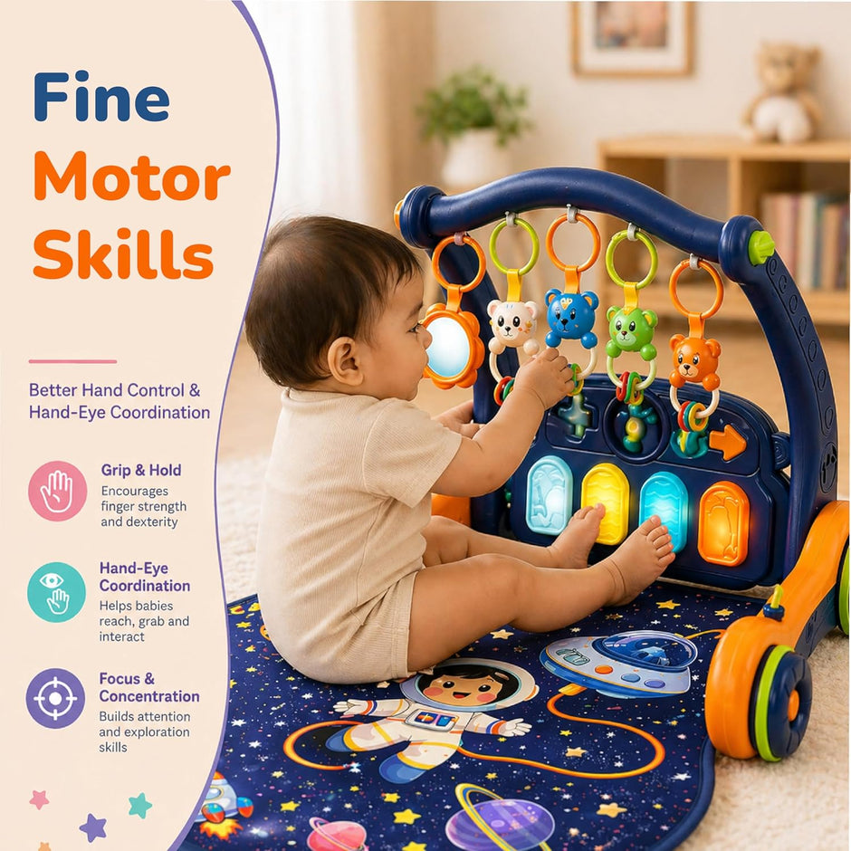 Lifelong Astro 2-in-1 Baby Playgym & Walker with Music, Lights & Hanging Toys