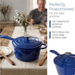 Lifelong Enamel Cast Iron Saucepan with Lid (1.9L, 20cm) | Oven, Gas & Induction Compatible