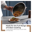 Lifelong Triply Honeycomb Kadhai 26 Cm | Extra Deep Stainless Steel | 3-Layered Nonstick Coating