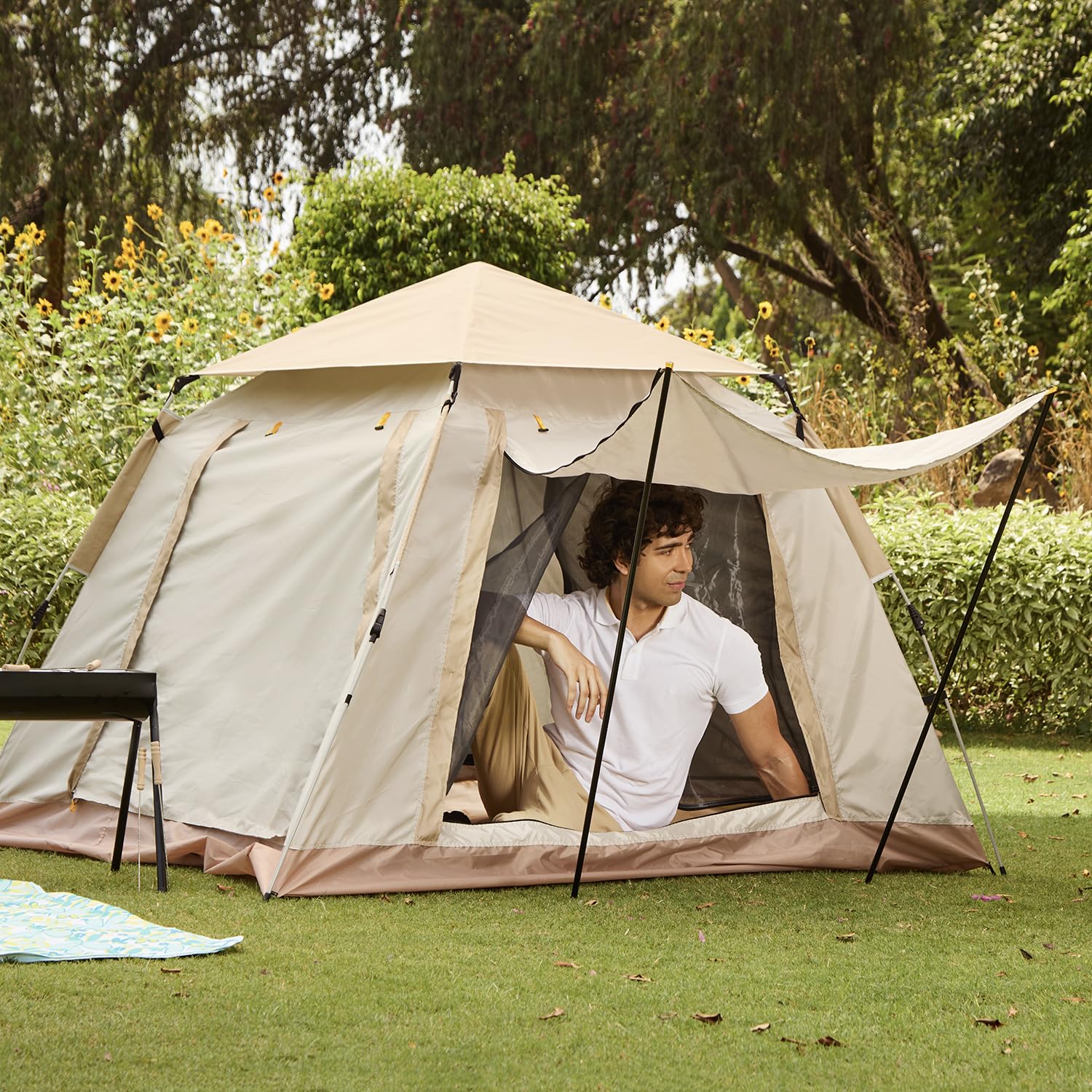 Lifelong Tent for Camping- Quick Pop-up Camping Tant with Glass Fiber Tent Poles