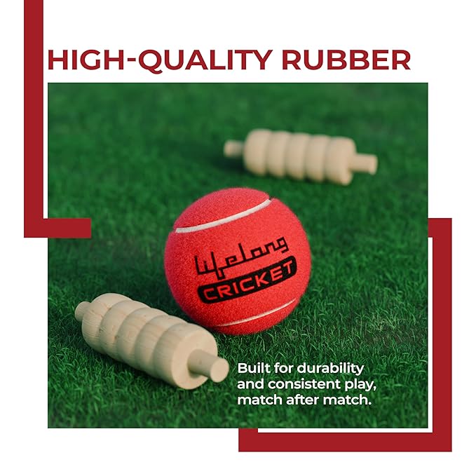 Lifelong Rubber Cricket Tennis Balls – Heavy Red, Durable, Set of 3