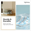 Lifelong Clear Shoe Storage Box – Stackable, Foldable & Space-Saving Organizer