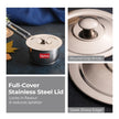 Lifelong Stainless Steel Heavy Bottom Saucepan with Glass Lid | 18cm, 2.25 L | Induction & Gas Stove Compatible | Saucepan with Handle & Knobs | Tea, Milk-Boiling Pot (LLSSP18, Silver), 2250 ml