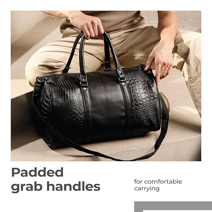 Lifelong Leatherette Weekender Duffle Bag – Stylish, Spacious & Carry-On Friendly