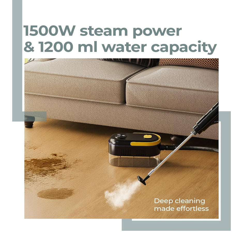 Portable Steam Cleaner – 1500W Multi-Surface Cleaning Machine with 1200ml Tank