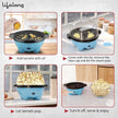 Lifelong Electric Popcorn Maker – Non-Stick, Oil Use, Serving Bowl Lid (LLEPM09)