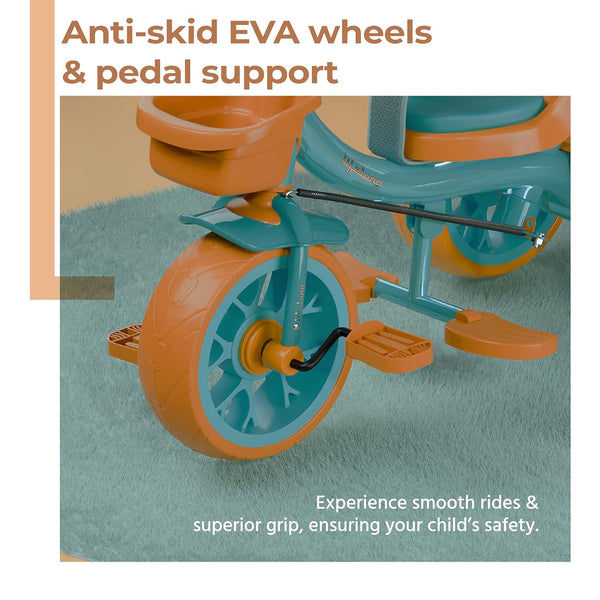 Kids Parental Control Tricycle with Safety Harness