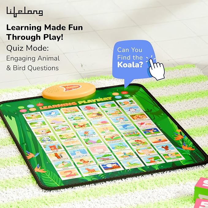 Lifelong Cuppy Bilingual Talking Playmat | English & Hindi Educational Mat for Kids
