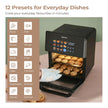 Lifelong Air Fryer Oven 10L | 12 Preset Modes | 1350W Power | Healthy Low Oil Cooking, Rapid Air Technology, Glass Lid | LED Touch Display | Nonstick Easy Clean Kitchen Appliance with Oil Drip Tray