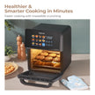 Lifelong Air Fryer Oven 10L | 12 Preset Modes | 1350W Power | Healthy Low Oil Cooking, Rapid Air Technology, Glass Lid | LED Touch Display | Nonstick Easy Clean Kitchen Appliance with Oil Drip Tray