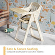 Lifelong Cuppy Premium Wooden High Chair – Foldable Baby Feeding & Dining Chair 0–5 Years, 5-Point Safety Harness