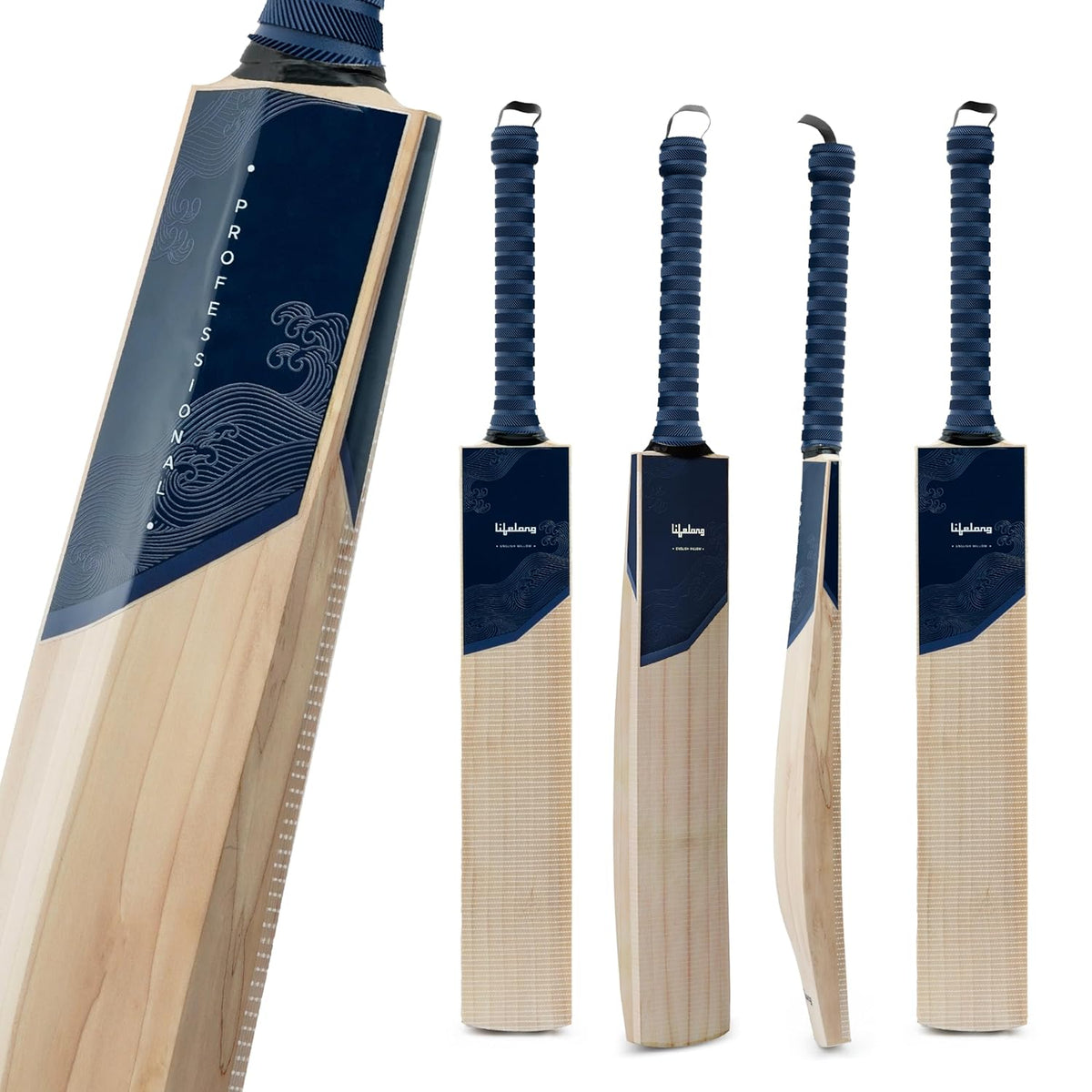 English Willow Cricket Bat with Cover and Mallet