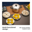 Lifelong Idli Cooker 4 Plate | 16 Idlis | Stainless Steel Idli Cooker, Induction And Gas Stove Compatible Idli Maker (LLIDCKR04, Steel Silver), 5 Litres