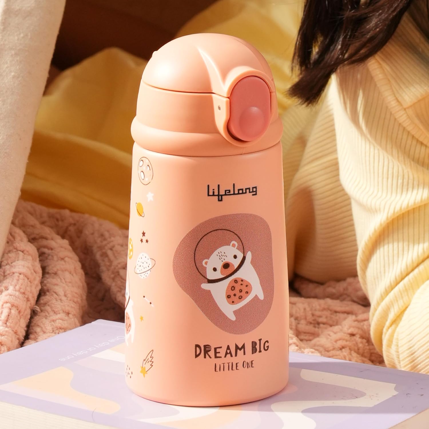 Lifelong Kids Double Walled Vacuum Insulated Bottle with Sippy Sipper