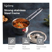 Lifelong Stainless Steel Heavy Bottom Saucepan with Glass Lid | 18cm, 2.25 L | Induction & Gas Stove Compatible | Saucepan with Handle & Knobs | Tea, Milk-Boiling Pot (LLSSP18, Silver), 2250 ml