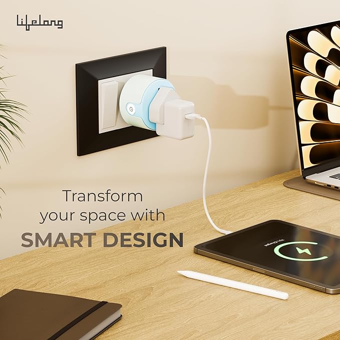 Lifelong 10A WiFi Smart Power Plug – App, Timer & Voice Control, Alexa/Google